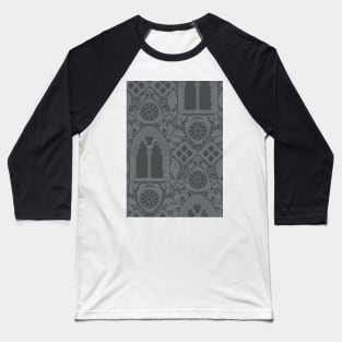 Windows Of Whitby Grey Days Pattern Baseball T-Shirt